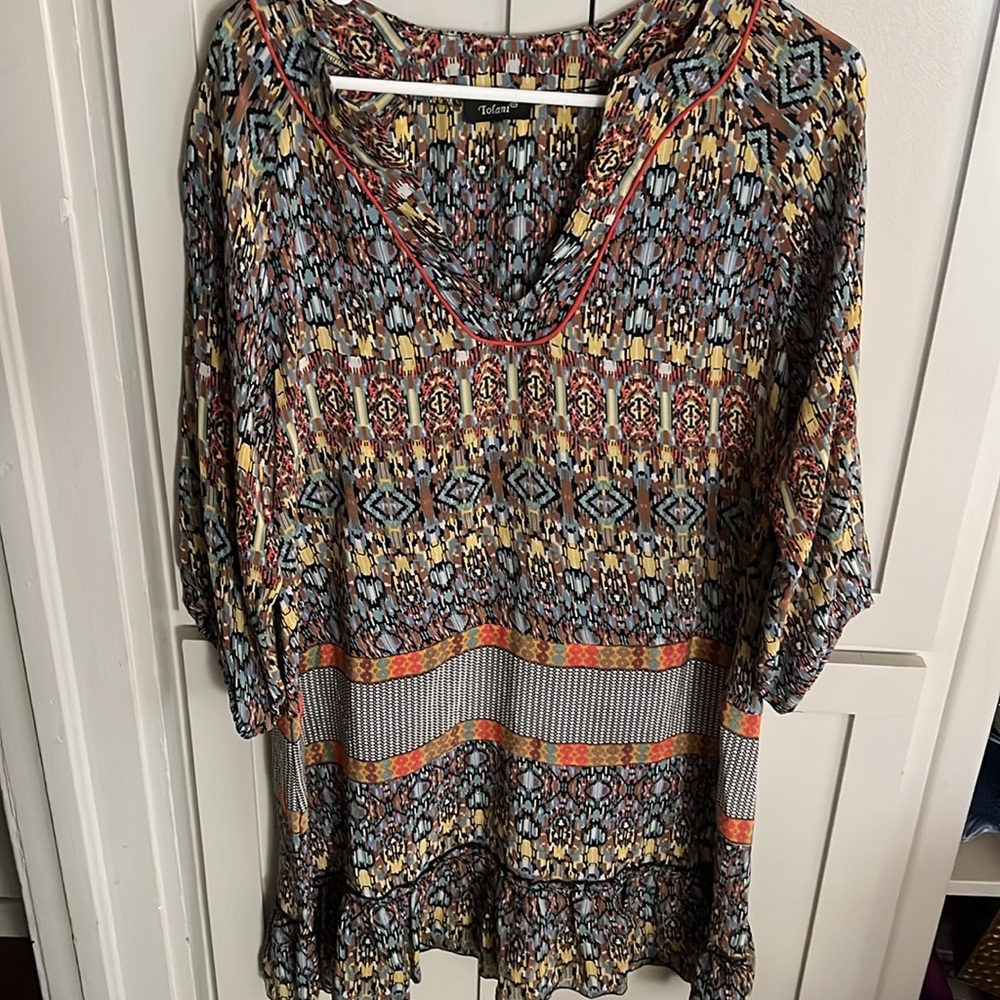 Silk Tolani and cotton Kensi dress both for $12 Medium - Picture 2 of 5